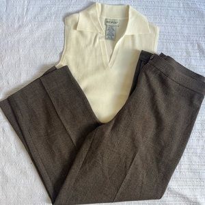 DressBarn Brown Plaid Slacks